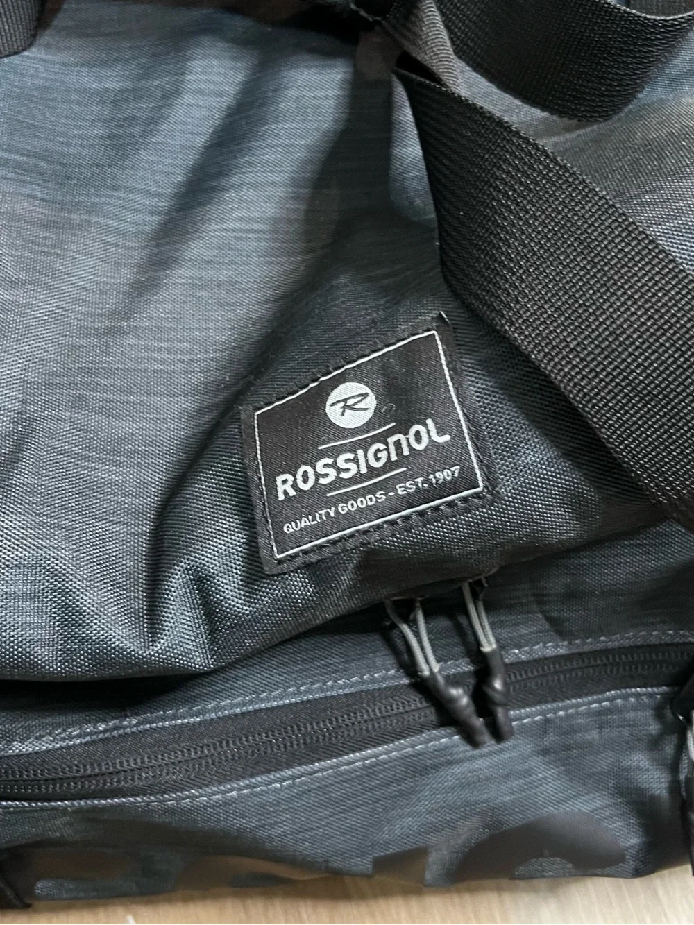 Rossignol Black Travel Duffel with Shoulder Strap